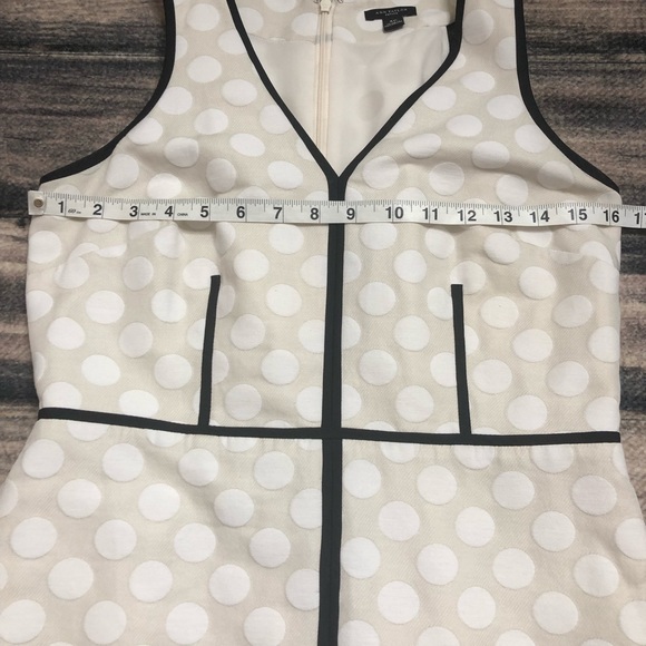 Ann Taylor Beige Sheath Dress Polka Dot - Picture 6 of 8
